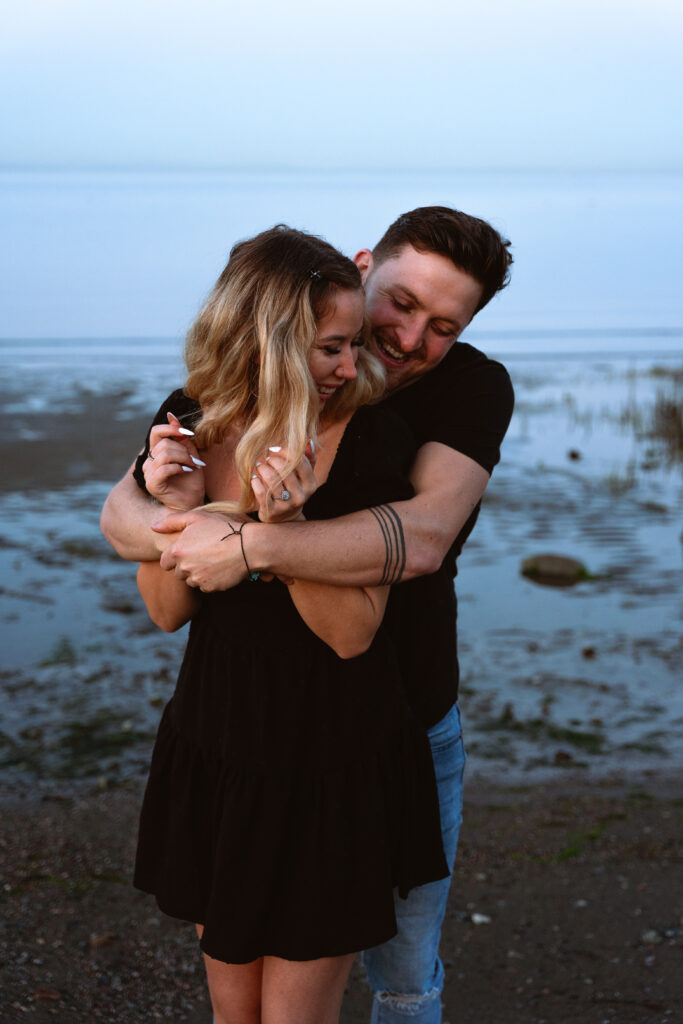 Romantic Engagement Photography Session at Vancouver Beach